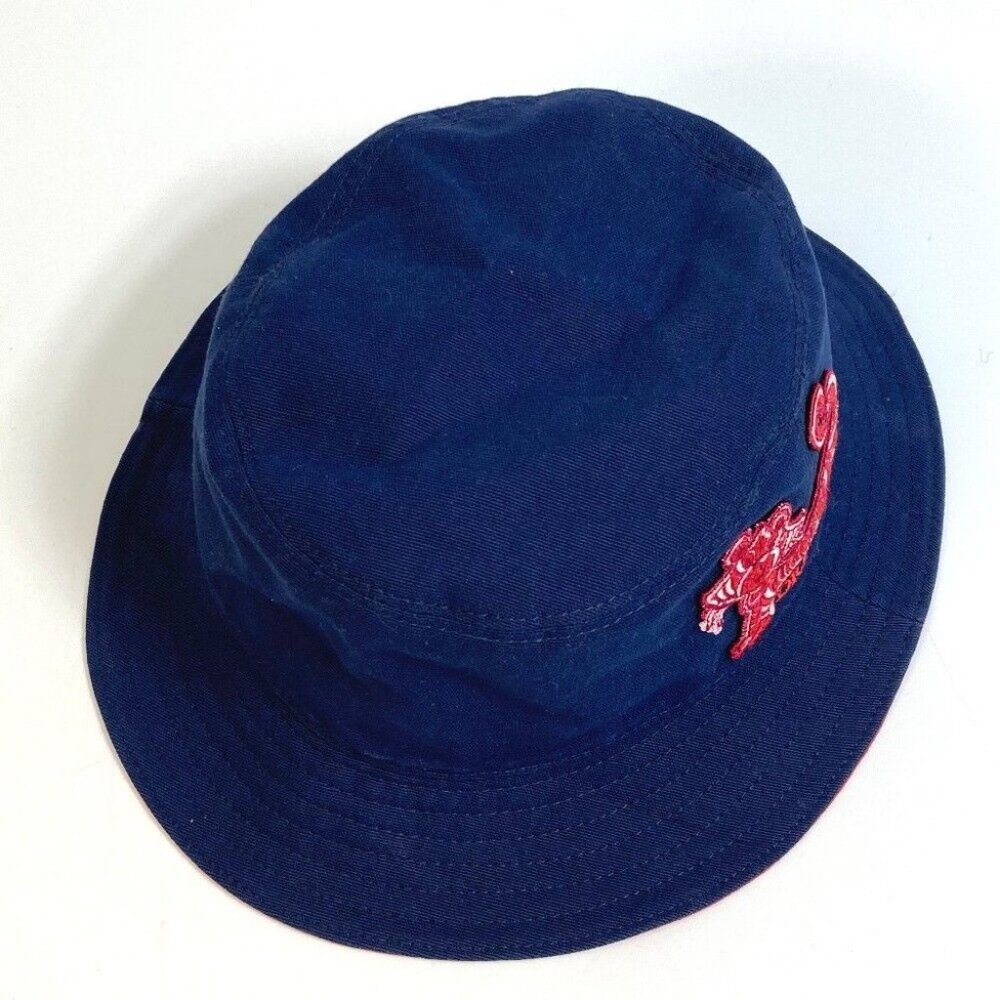 DIOR Embroidery Taiga patch Kenny scharf Bucket hat cotton blue - Picture 3 of 11